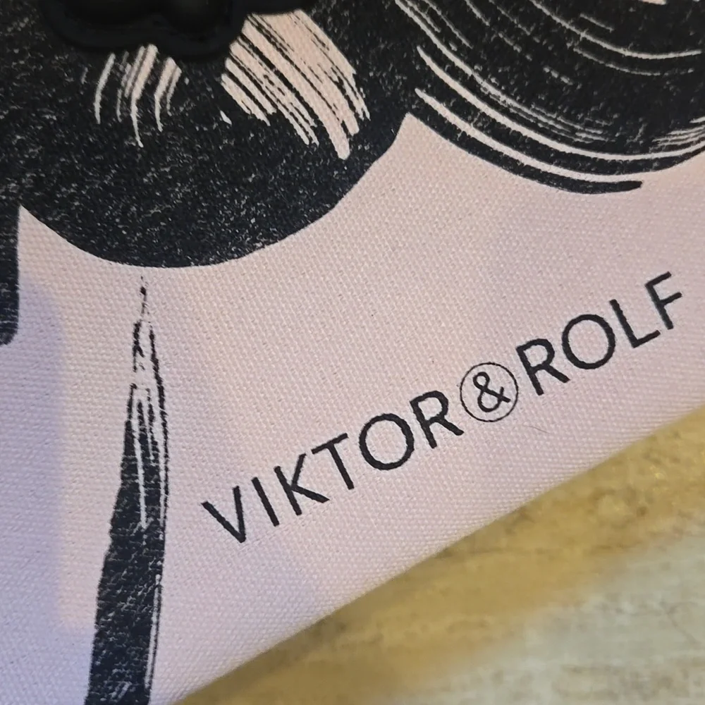 Viktor & Rolf Light Pink Floral Design Print Tote Bag
